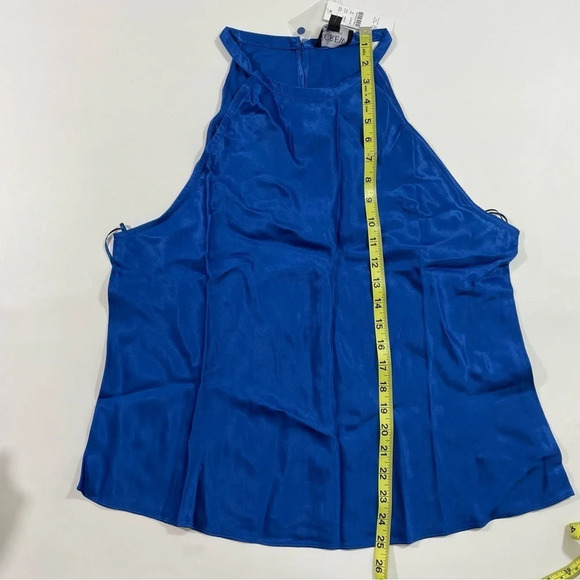 J Crew Collection Amber Tank Top Luster Crepe Royal Tanzanite - Picture 8 of 9